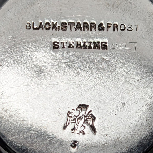 約 1900 年美國古董純銀茶葉罐 118 克 黑色 Starr Frost